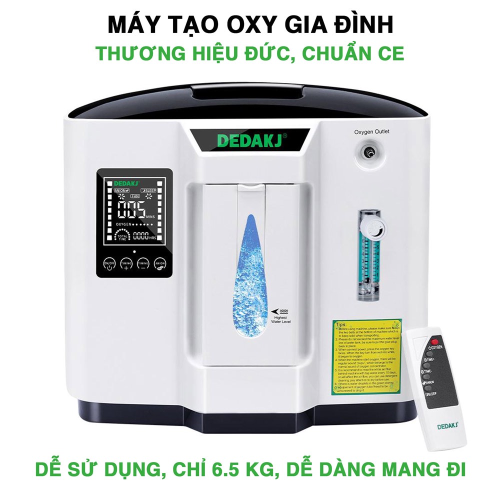 THƯƠNG HIỆU ĐỨC – MODEL: DE-1A (1-7 LÍT)-TẠO OXY Y TẾ (1-7 LÍT/PHÚT) VÀ TẠO ION ÂM