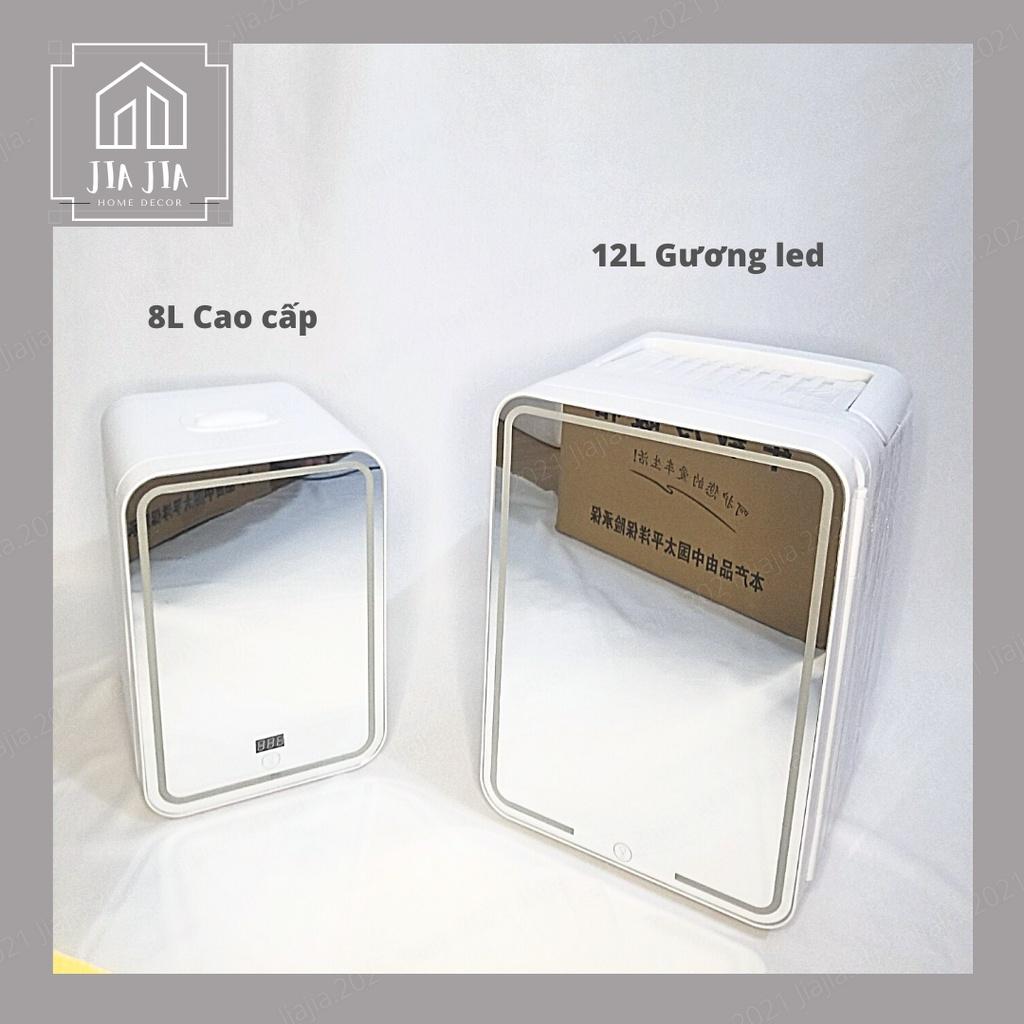 Tủ lạnh 12L tích hợp gương và đèn LED, hiển thị nhiệt độ SAST- Tủ lạnh mini cao cấp đựng mỹ phẩm