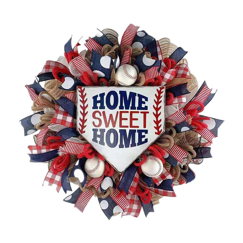 Front Door Wreath Artificial Flower Garland Simulation Independence Day Wall