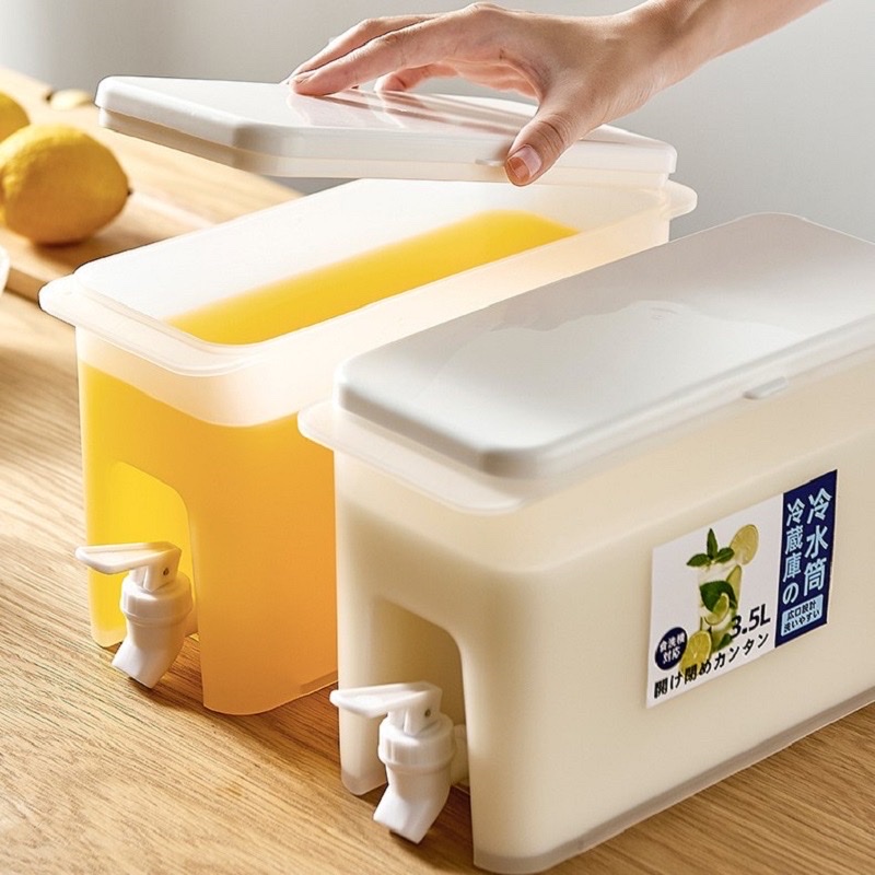 Bình đựng nước có vòi 3,5L , để tủ lạnh ,đựng nước trà ,detox ,nước trái cây tiện dụng và cao cấp ,chịu nhiệt cao