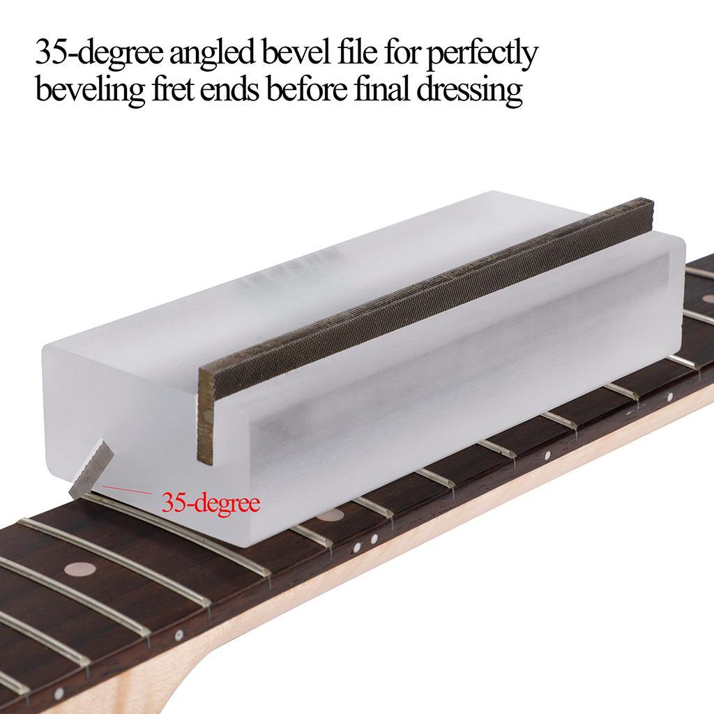 1x Guitar Fret Beveling File for Fret End Dressing