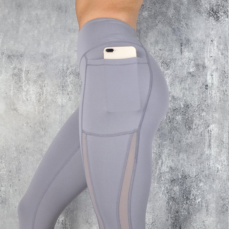 Sự Quyến Rũ Quần Legging Nữ Túi Đựng Điện Thoại Tập Thể Dục Chạy Quần Co Giãn Áo Thể Thao Nữ Quần Áo Tập Gym Dài Thấm Hút Mồ Hôi Cho Slim