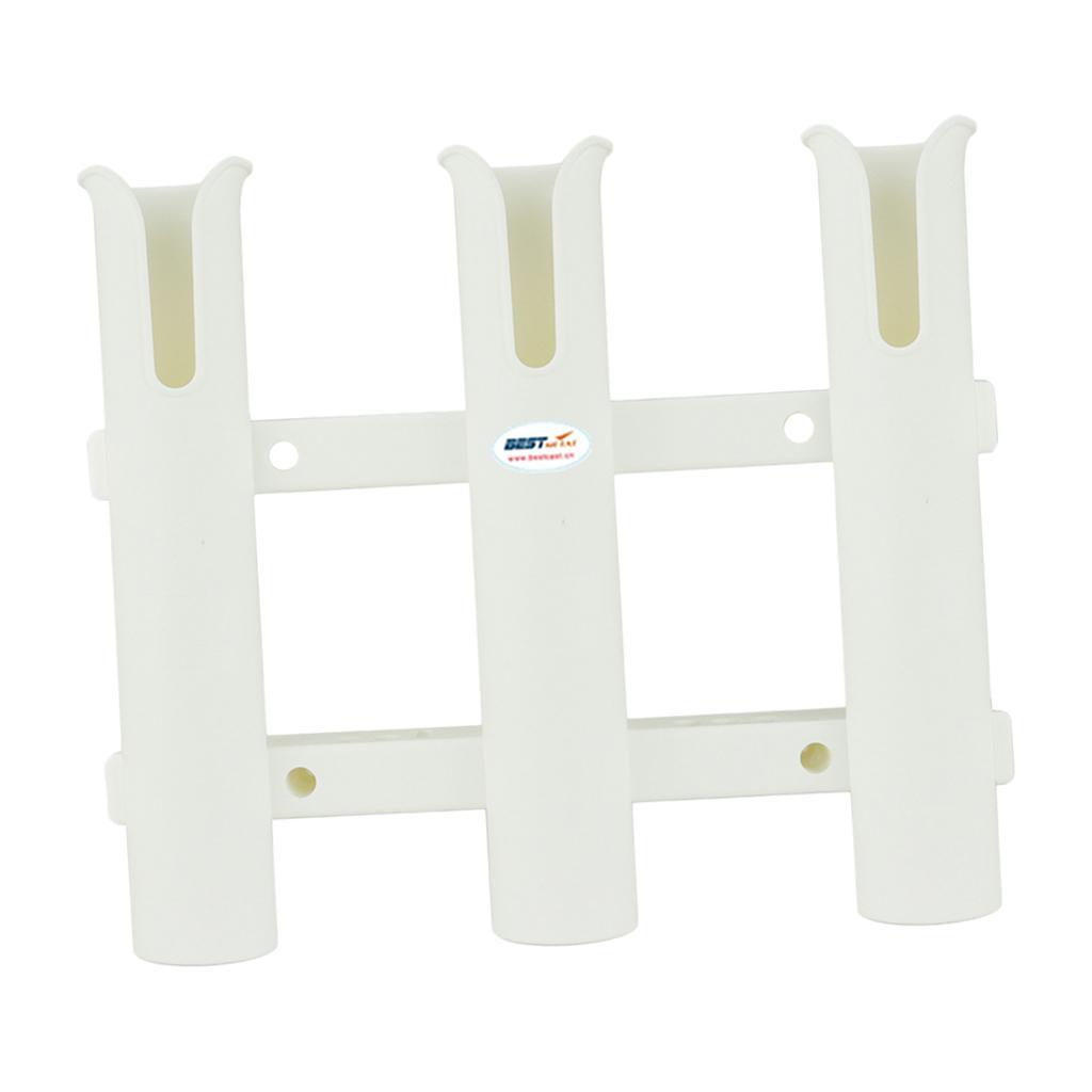 2Pieces 3Tubes Fishing Rod Holder Pole Mount Bracket For Marine Fishing Boat