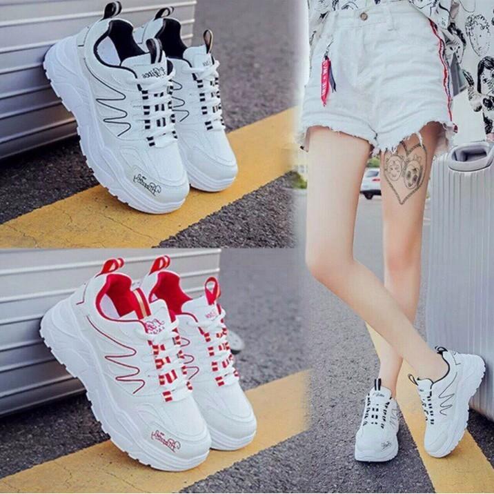 GIÀY DÉP NỮ - giày thể thao nữ sneaker cá tính năng động hợp thời trang - giày nữ độn đế 3,5cm kiểu dáng sang trọng