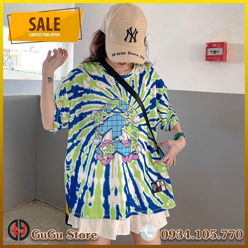 Áo thun nữ loang màu tay lỡ form rộng phong cách Hàn Quốc M13- Áo thun unisex mới đẹp