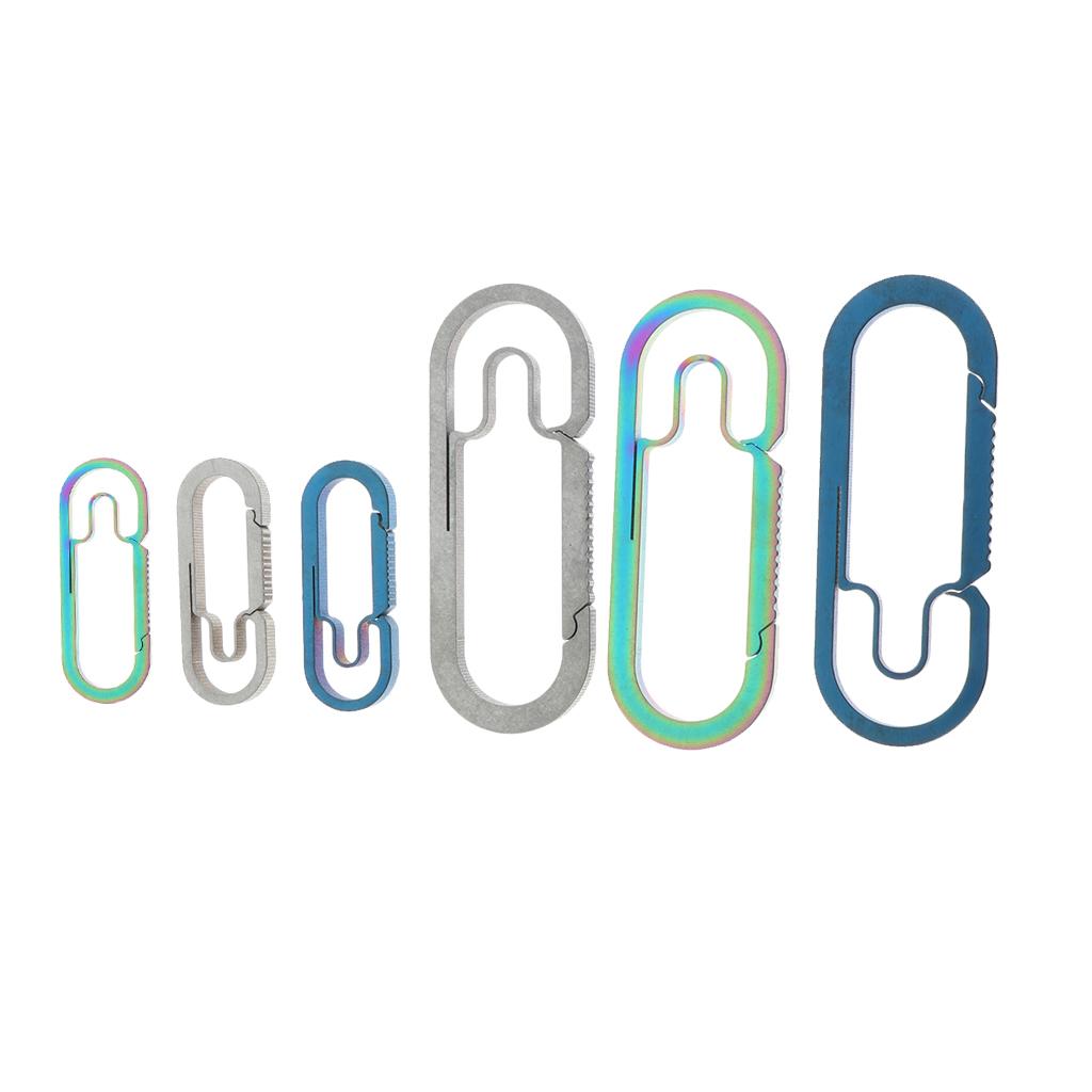 Outdoor Titanium Alloy Buckle Carabiner Keychain Key Ring Hook 4cm Colorful