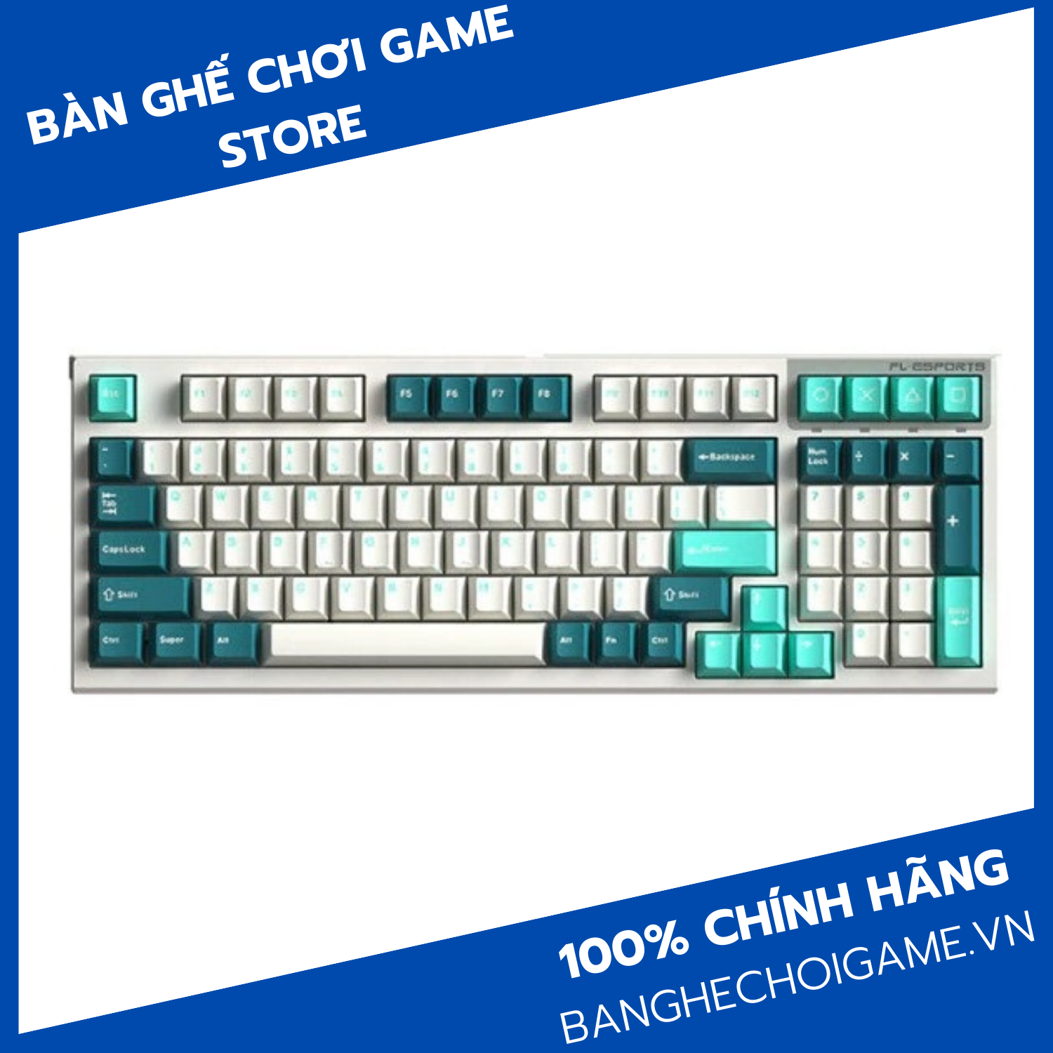 Bàn phím cơ không dây FL-Esports FL980CPM Cool Mint Kailhbox Switch - Hàng chính hãng