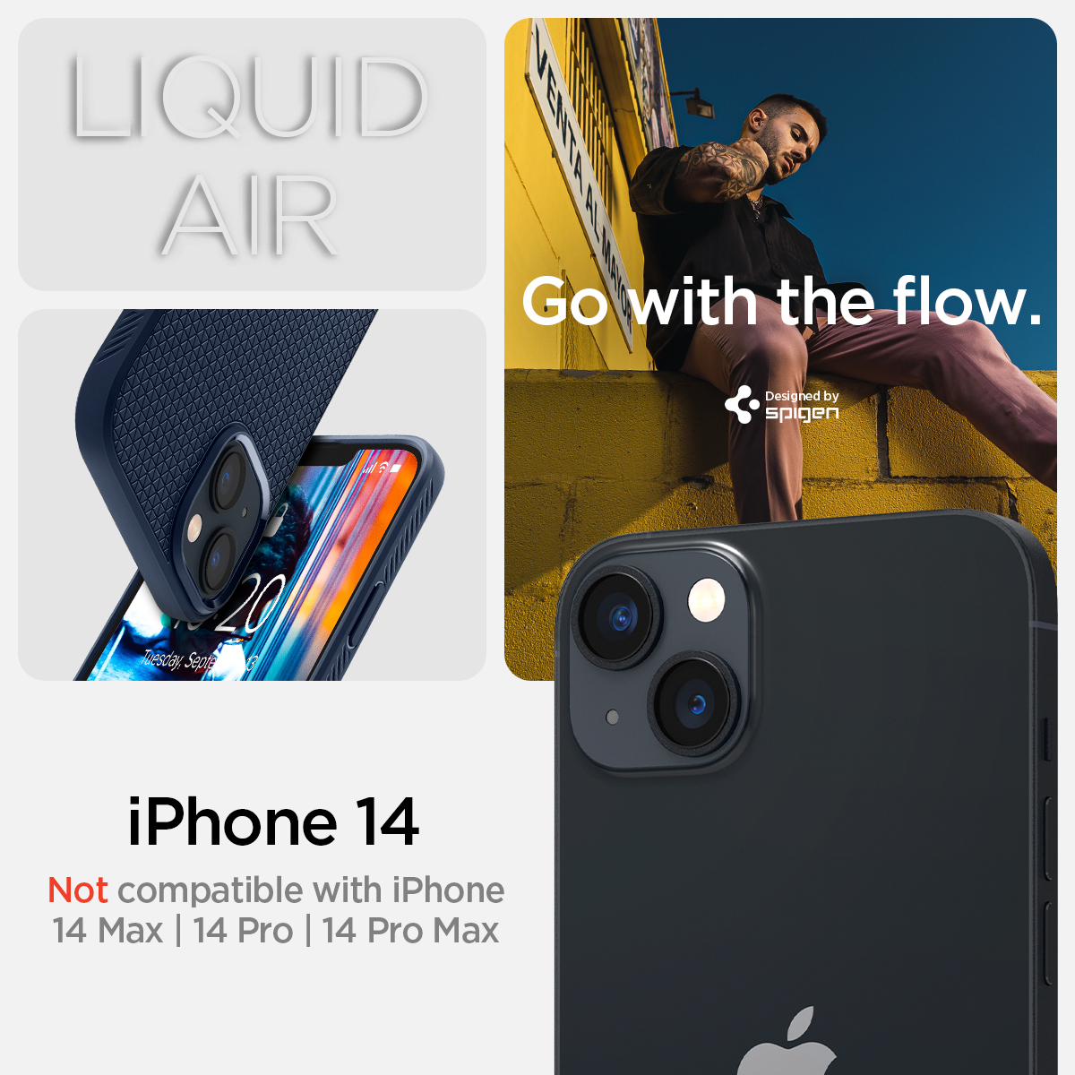 Ốp Lưng dành cho iPhone 14/ 14 Plus/ 14 Pro/ 14 Promax SPIGEN LIQUID AIR_ Hàng Chính Hãng