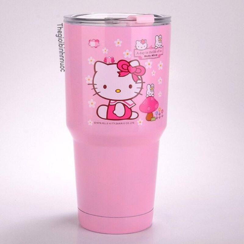 LY GIỮ NHIỆT HÌNH HELLO KITTY MẪU LY YETI MÀU HỒNG