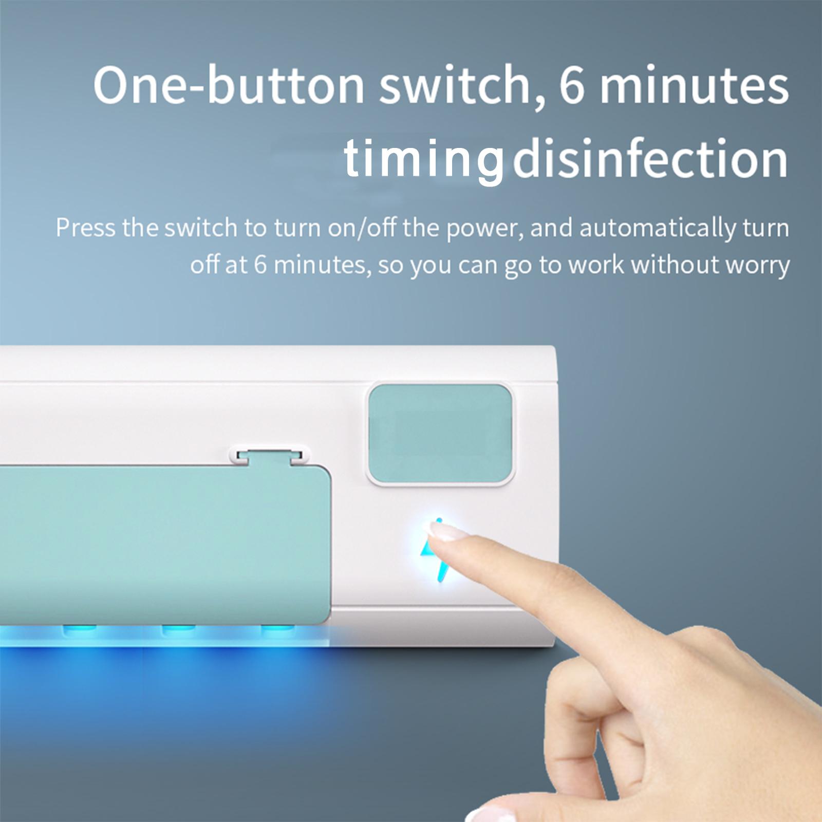 Máy tiệt trùng tia UV kèm Giá treo bàn chải đánh răng,máy làm sạch bàn chải đánh răng sạc USB