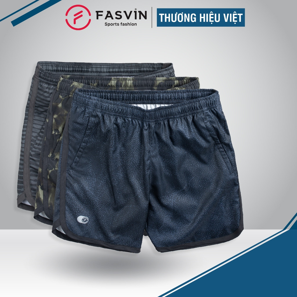 Quần đùi nam ngắn chạy bộ Fasvin R24612.HN vải Dù Gió nhẹ mát tiện dụng thể thao hay mặc nhà