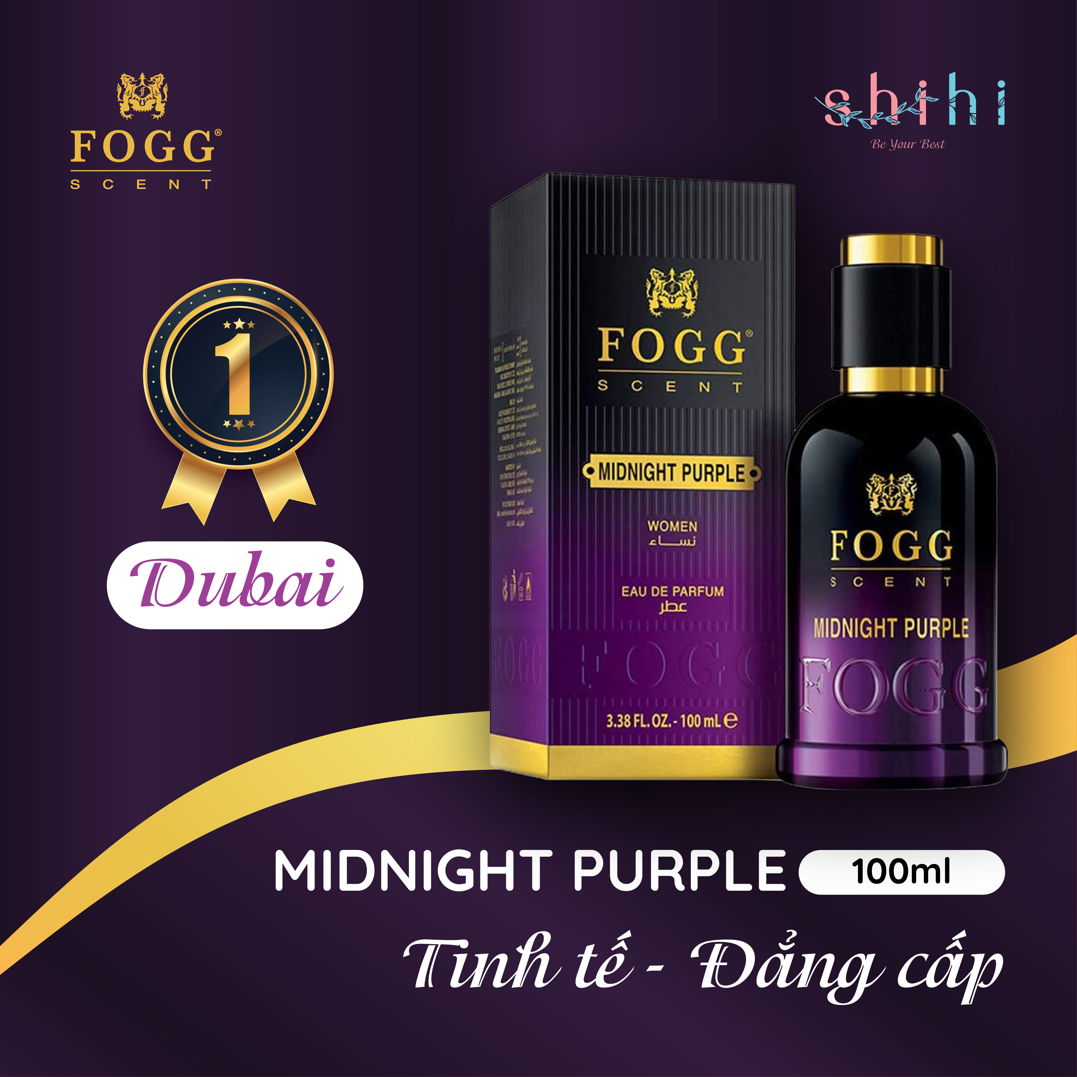 Nước hoa dành cho nữ FOGG Beautiful Secret hương thơm tươi mát, trẻ trung 100ML, nhập khẩu chính hãng Dubai