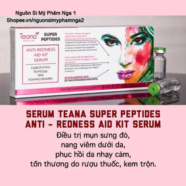 Serum TEANA SUPER PEPTIDES ANTI-REDNESS AID KIT SERUM loại bỏ m.ụn sưng, phục hồi da