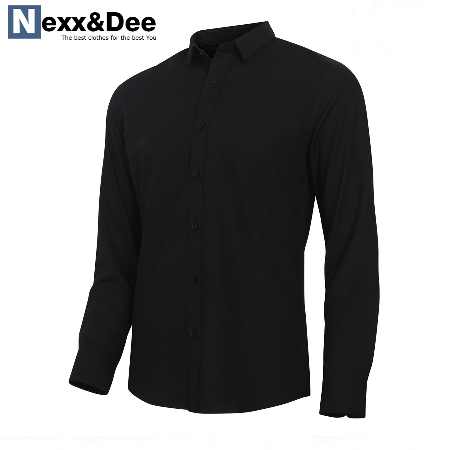 Áo sơ mi nam tay dài màu trắng công sở vải cotton lụa trẻ trung niên đi tiệc cưới cao cấp Nexx&amp;Dee SM09