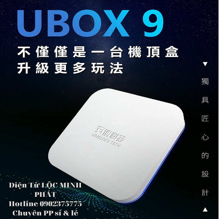 UBOX 9 Mới Nhất 2021 Ram 4G+64G Xem Phim, Kênh Truyền Hình Quốc Tế Nhật Bản, Hàn Quốc, Trung Quốc, Đài Loan, USA Miễn Phí Hàng chính hãng