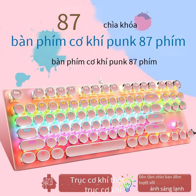 Phong Cách Mới Nhất Nguồn Thực Bàn Phím Cơ Punk 87 Phím Xanh Trục Trò Chơi Thể Thao Điện Tử Văn Phòng Máy Tính Xách Tay Bàn Phím Cơ