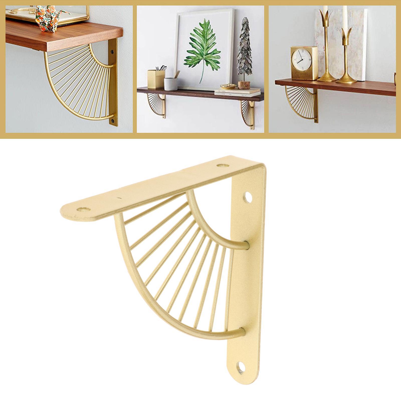 Nordic Wall Mount Shelf Bracket Triangle Angle Shelf Bracket Decorative Heavy Duty Metal Supporter with Screws for Bathroom Home Bookc