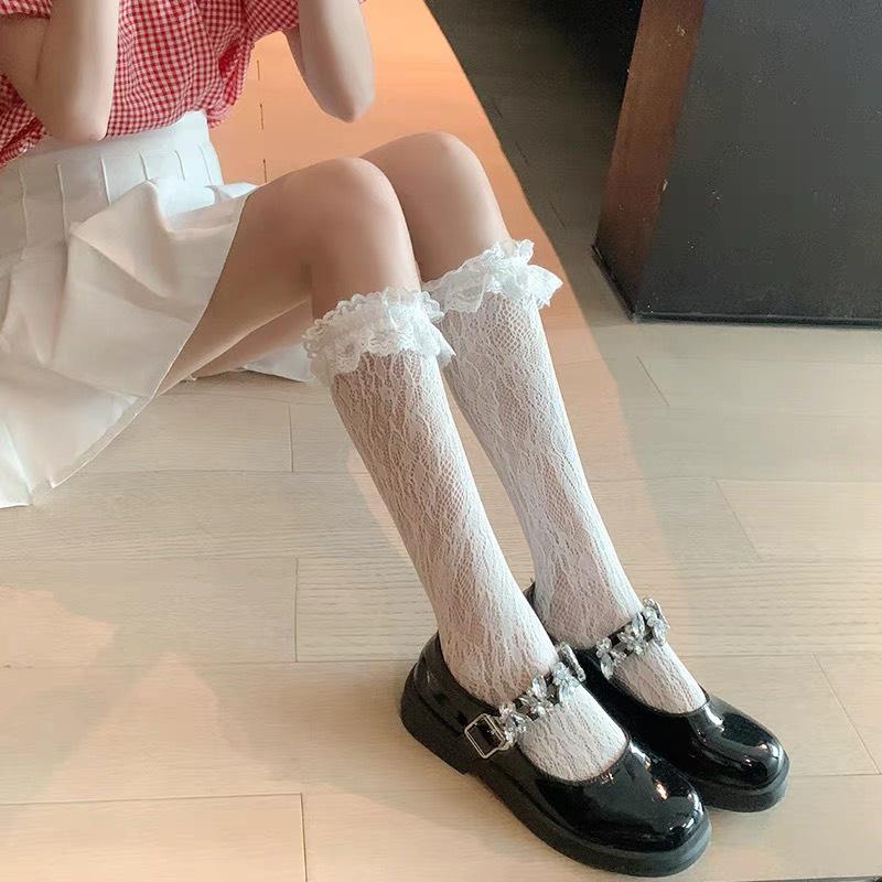 Tất LOLITA REN co giãn siêu đỉnh Tất Lolita fullsize 2 màu dành cho nữ