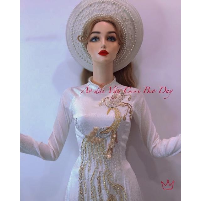 Áo dài hỏi cưới truyền thống phượng hoàng