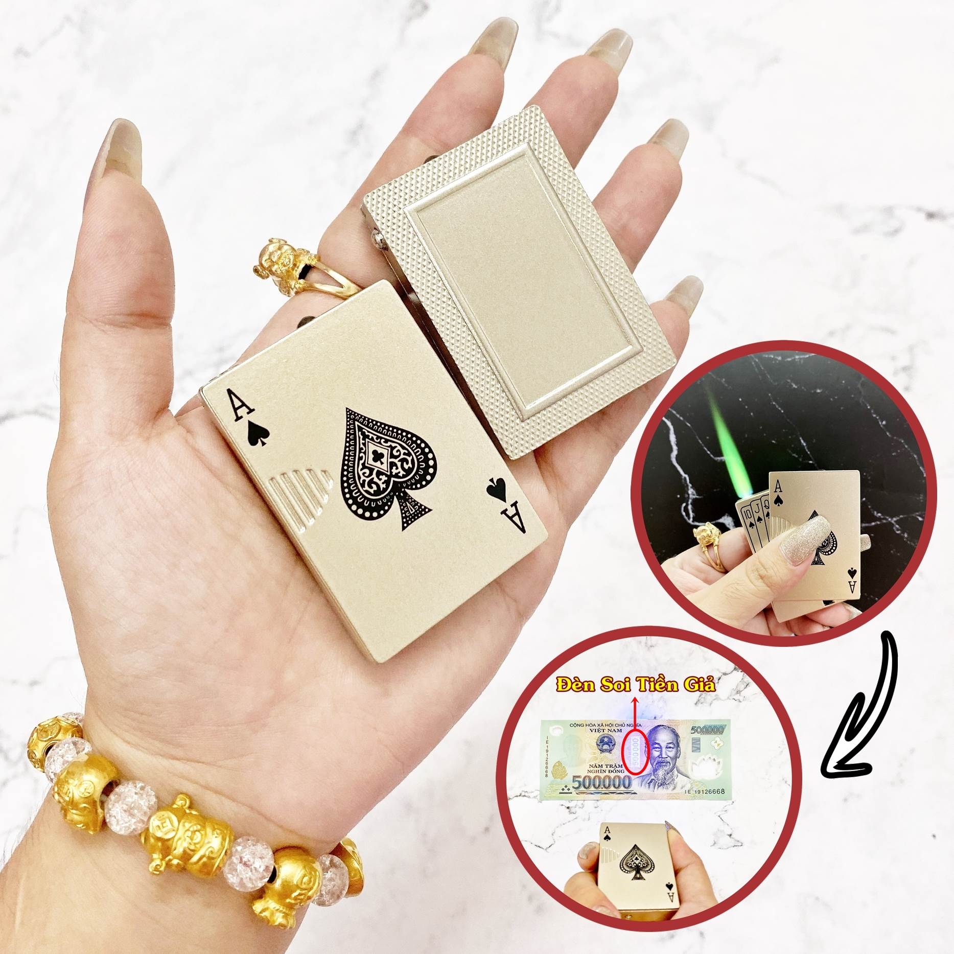Hộp Quẹt Bật Lửa Khè Tia Xanh Lá bằng đồng Hình "SẢNH RỒNG" độc lạ làm Quà tặng ý nghĩa - Loại I - batluatany DL015