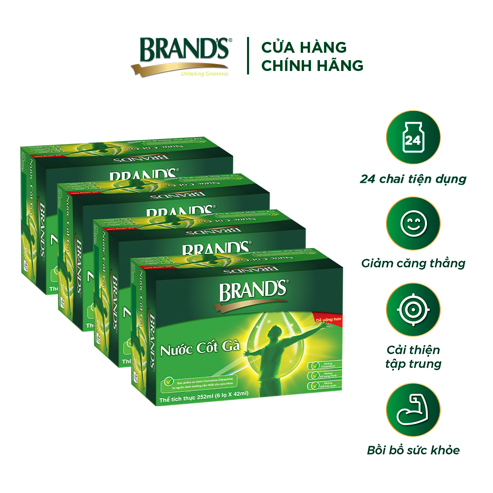 Combo 4 Nước cốt gà BRANDS Vị Truyền Thống 42 ml x 24 lọ