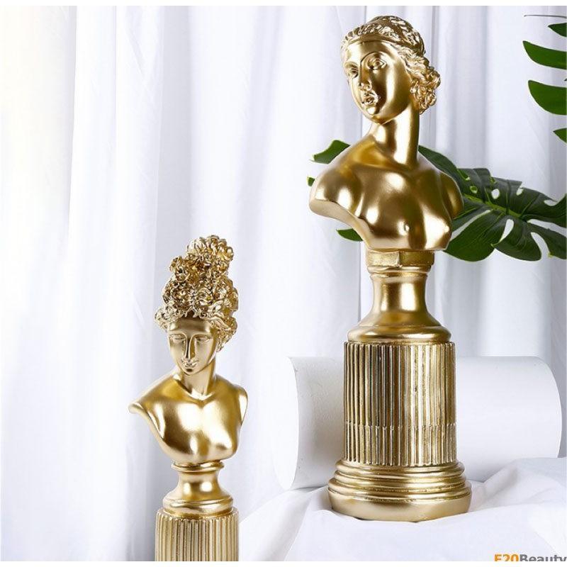 ️Tượng trang trí Nữ thần Hy Lạp Venus phong cách Vintage màu Gold