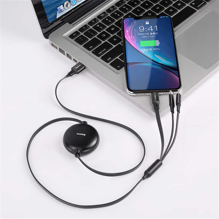 Cáp Sạc Đa Năng Baseus 3 Trong 1 CAMLT-ZY01