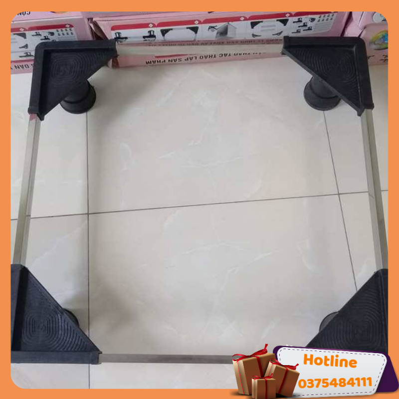 Chân Kệ Tủ Lạnh, Máy Giặt, Máy Lọc Nước Đa Năng At Khung Inox Chắc Chắn - Hàng Loại 1