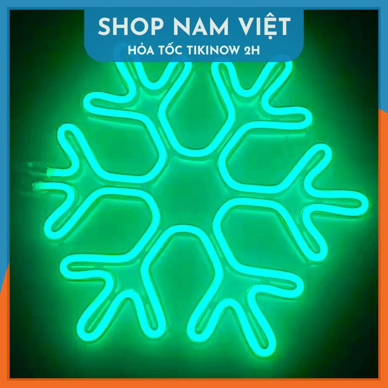 Đèn Led Neon Bông Tuyết Cỡ Lớn 40cm Trang Trí Giáng Sinh, Năm Mới -  Chính Hãng NAVIVU