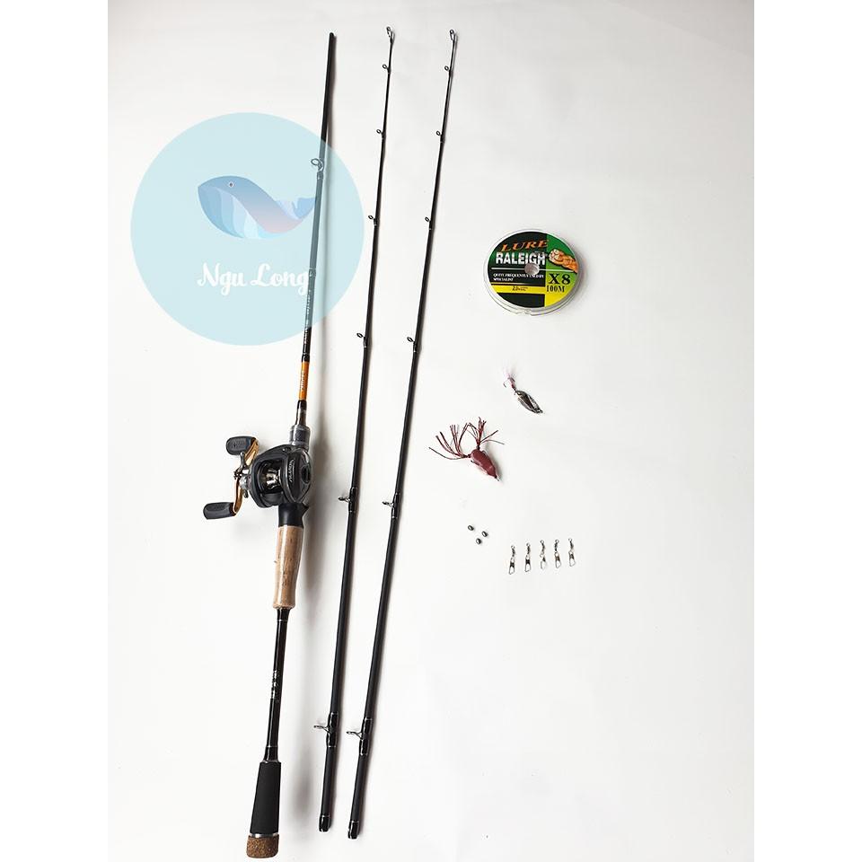 Bộ cần lure Edge super máy ngang alvion tặng kèm mồi lure