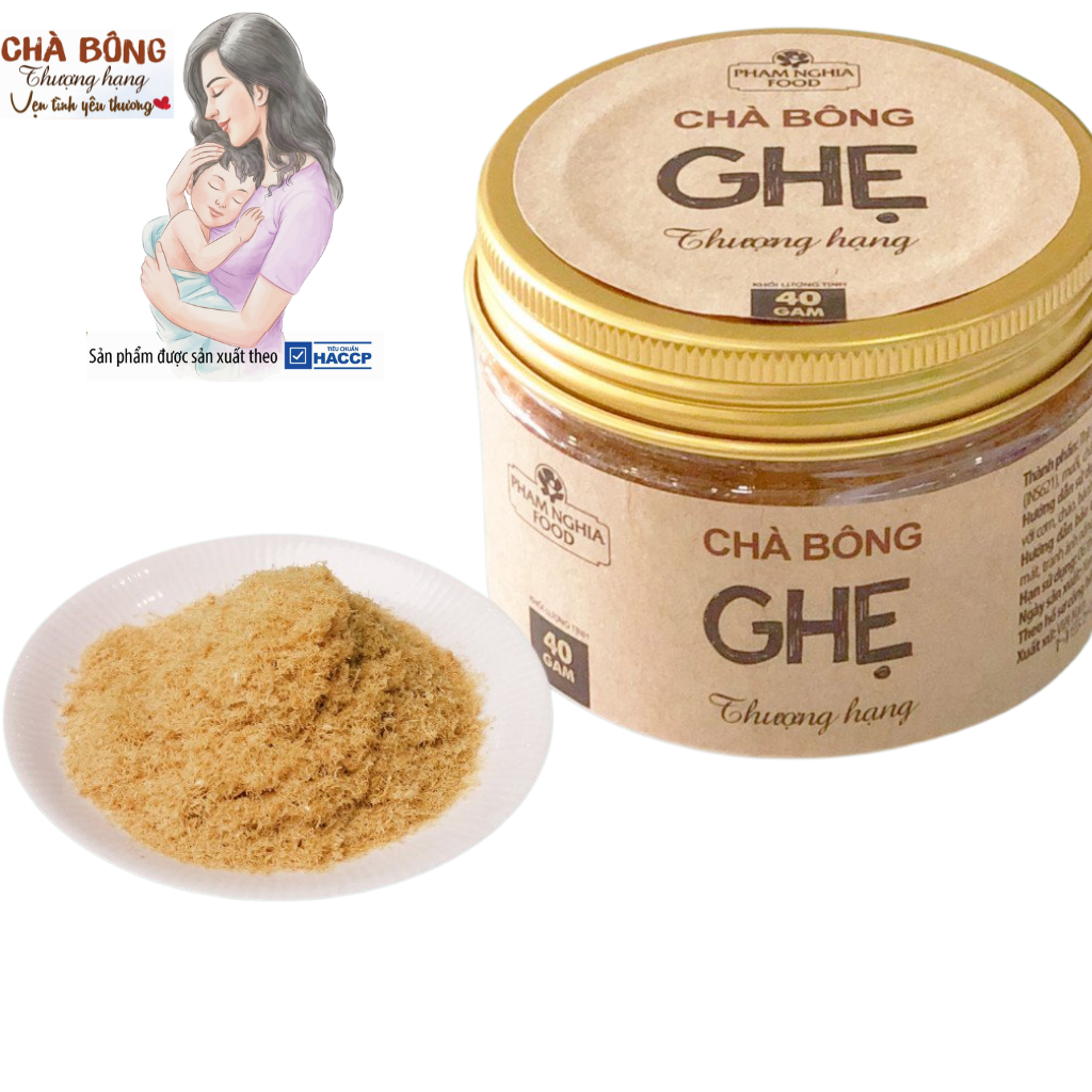 Chà bông ghẹ thượng hạng 40gr - Ruốc Ghẹ với trên 70% thịt ghẹ chuẩn VietGap cho bé dinh dưỡng cho mẹ nhàn tênh