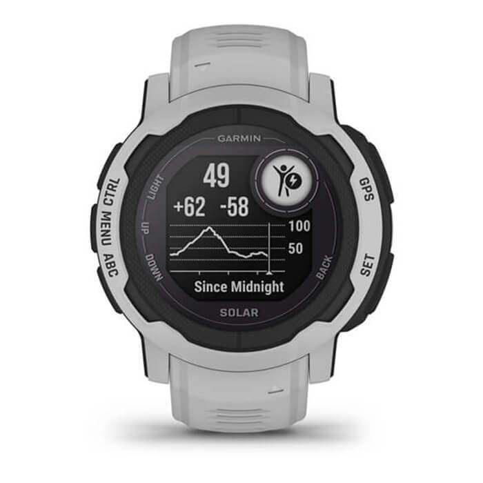 Đồng Hồ Thông Minh Garmin Instinct 2 Solar - Mist Gray (Màu Xám Nhạt) - Hàng Chính Hãng