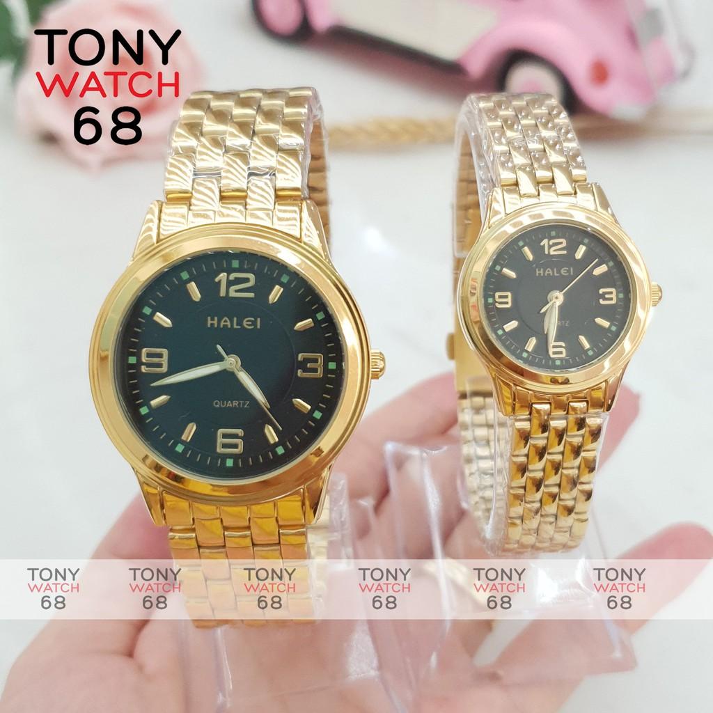 Đồng hồ nữ Halei dây da số dạ quang chống nước chống xước chính hãng Tony Watch 68