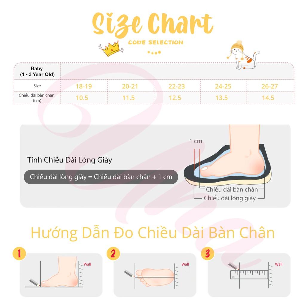 Giày Tập Đi Cho Bé Trai Bé Gái Chống Trượt Đế Mềm Mại U03WO