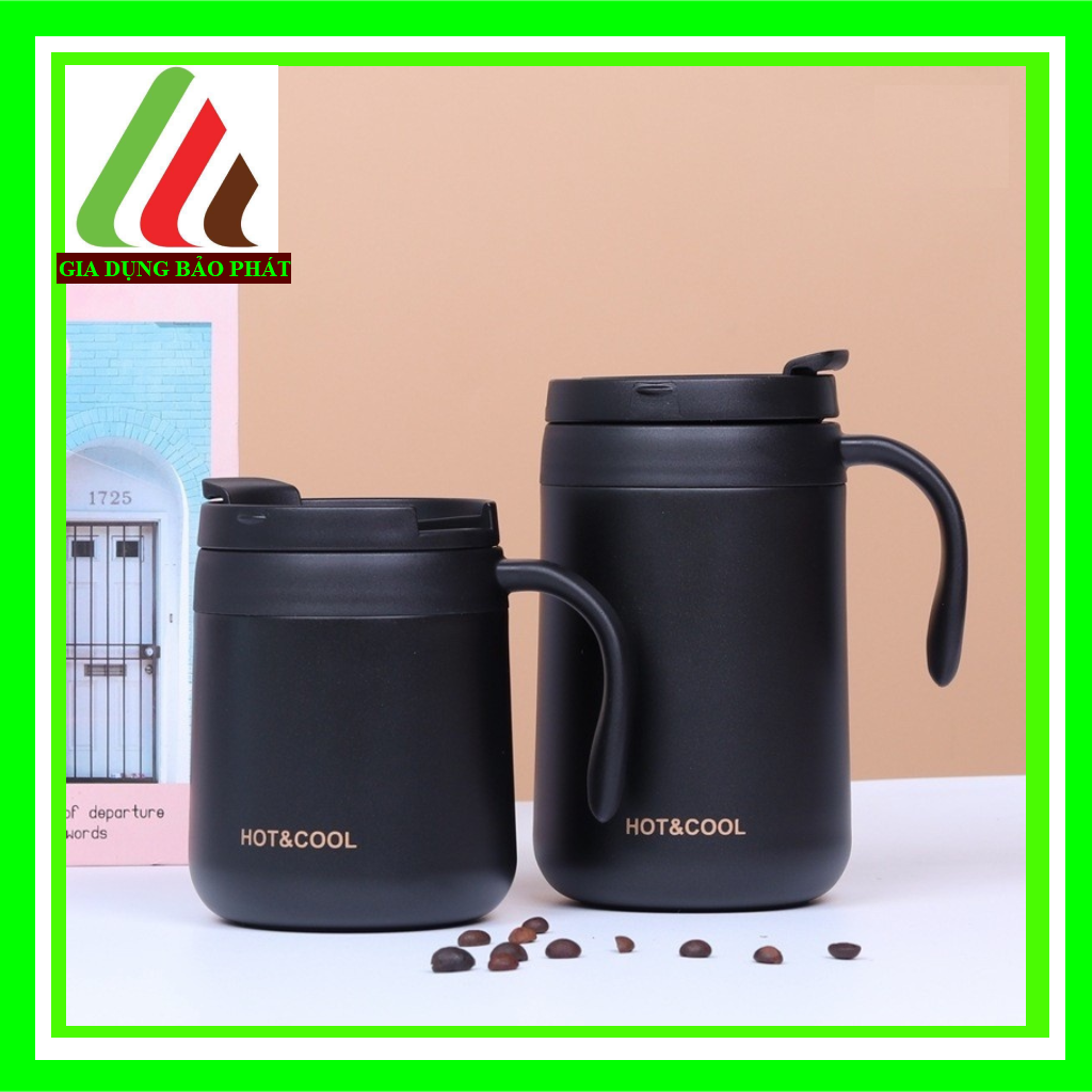 Ca giữ nhiệt inox sus 304 cao cấp hot&cool giữ nhiệt nóng lạnh trà cà phê nước ép 300ml 500ml