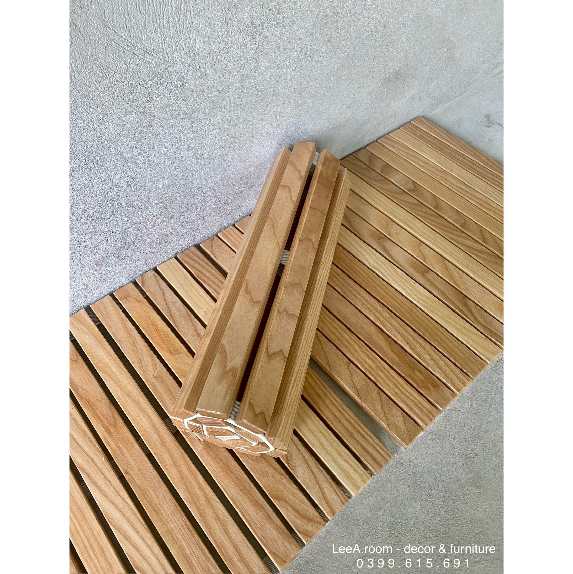 Thảm gỗ Ash/ Thảm gỗ cuộn thông minh/Tấm lót sàn phòng tắm bằng gỗ chống thấm cao cấp