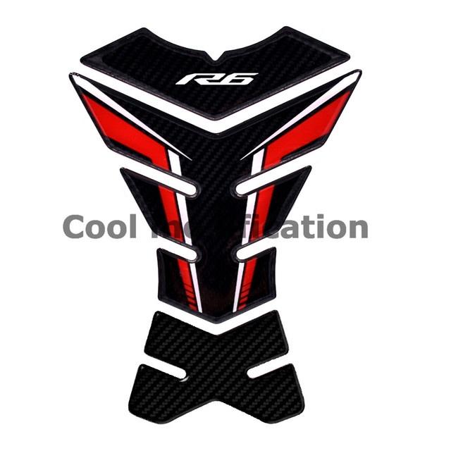Miếng Dán Trang Trí Bình Nhiên Liệu Xe Mô Tô Yamaha YZF-R6 R6 3D Bằng Sợi Carbon
