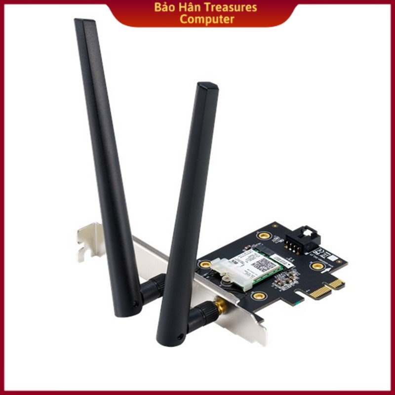 Card Mạng Không Dây Wifi Asus PCE-AX3000 WiFi 6 Băng Tần Kép Bluetooth 5.0 Bảo Mật Mạng WPA3 OFDMA MU-MIMO - Hàng Chính Hãng