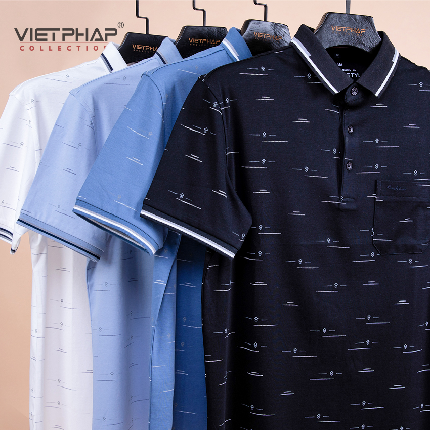Áo Thun Polo Nam Trung Niên Tay Ngắn Có Túi Cao Cấp 31783 Việt Pháp