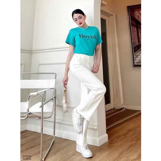 Quần jean nữ lưng cao ống xuông ( đen , trắng ) HDSHOP , quần bò cạp cao ống đứng skinny jeans thời trang