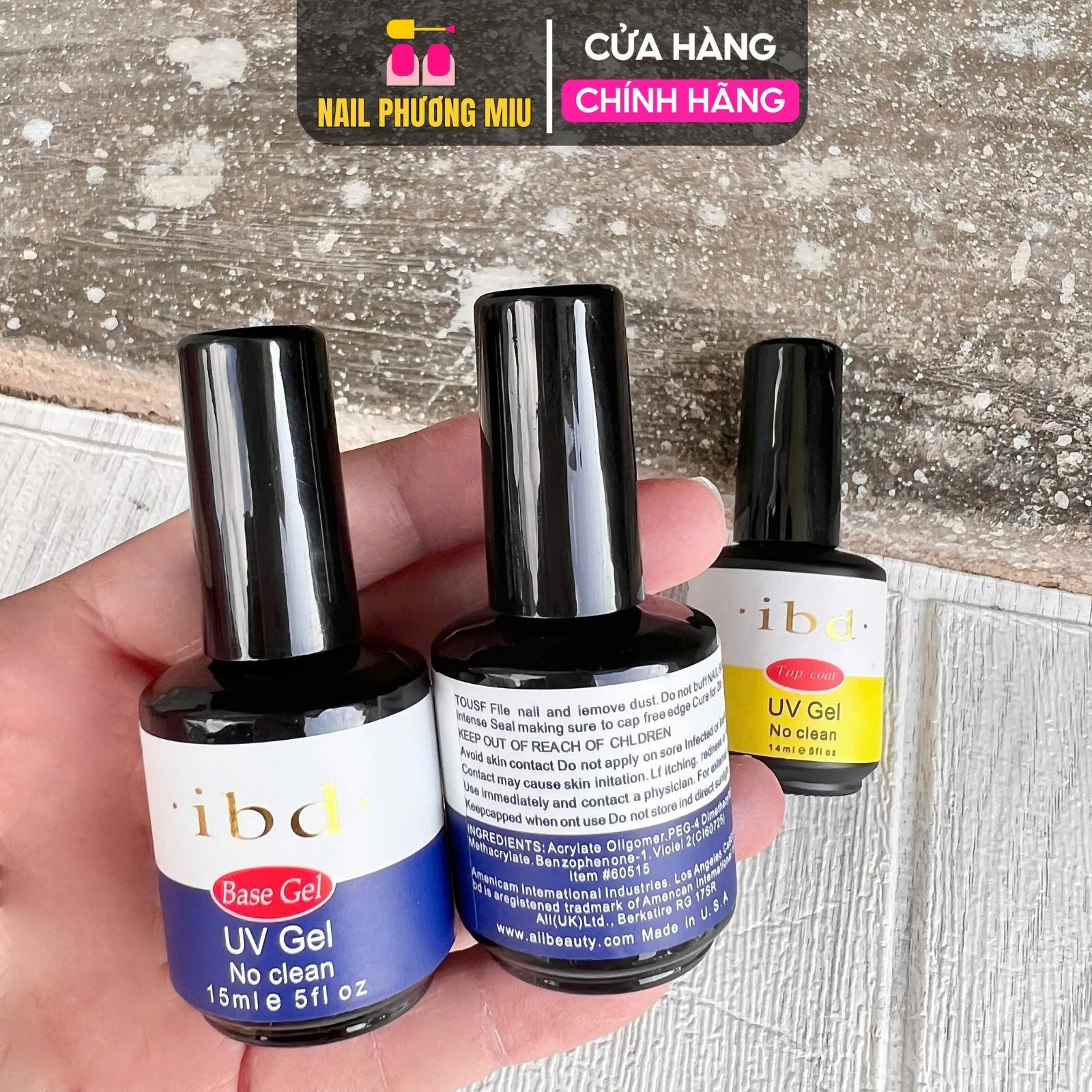 Base IBD Cao Cấp Uv Gel No Clean 15ml Siêu Liên Kết Gel Đắp Móng, Sơn Gel Trong Suốt, Sánh Vừa Phải, Bền Màu Bóng Làm Nail Nữ Women
