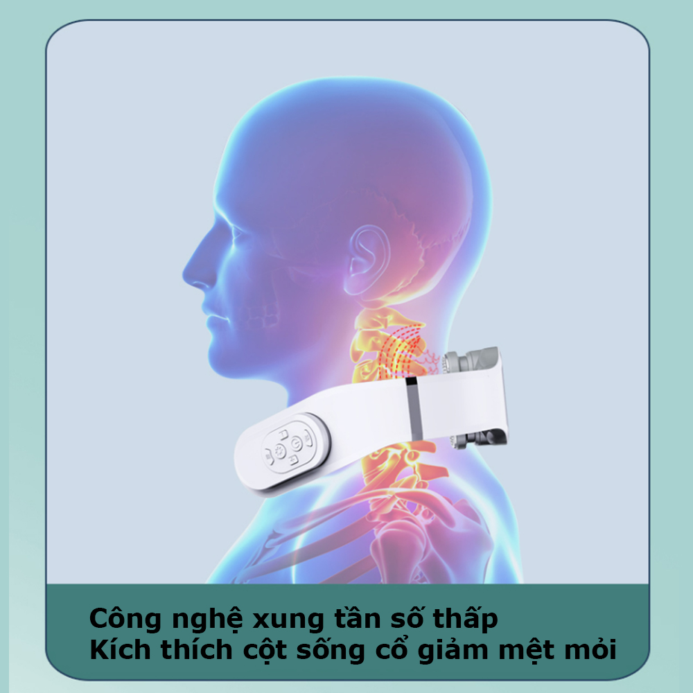 Máy Massage Cổ Vai Gáy Công Nghệ Xung Điện 6 Điểm Làm Giảm Đau Phục Hồi Dây Thần Kinh Kết Nối App Điện Thoại