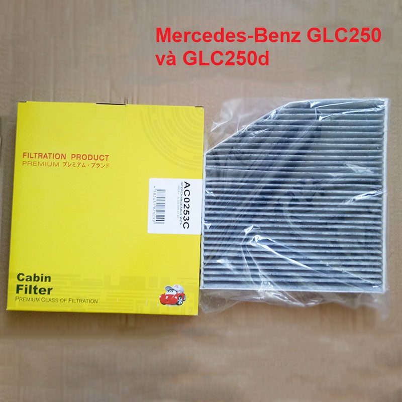 Lọc gió điều hòa trong than hoạt tính cho xe Mercedes-Benz GLC250 và GLC250d 2015, 2016, 2017, 2018, 2019, 2020, 2021, 2022 mã phụ tùng A 206 835 14 00 mã AC0253C