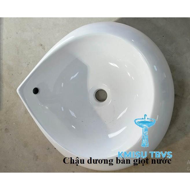 Chậu lavabo, tChậu rửa mặt dương bàn hình giọt nước. Kmisu thiết bị vệ sinh