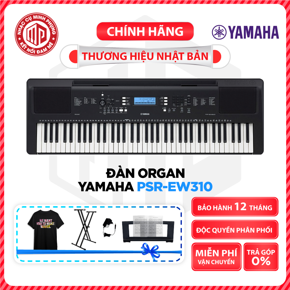 Đàn Organ điện tử/ Portable Keyboard - Yamaha PSR-EW310 (PSR EW310) - Màu đen - Hàng chính hãng