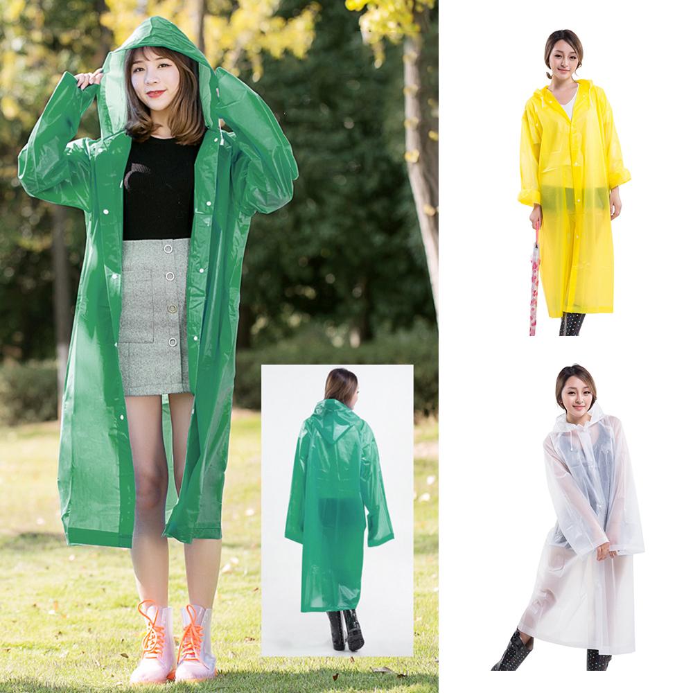 Áo mưa EVA chống thấm nước có mủ cài và dây rút, hoàn hảo để đi du lịch, câu cá, đi bộ đường dài