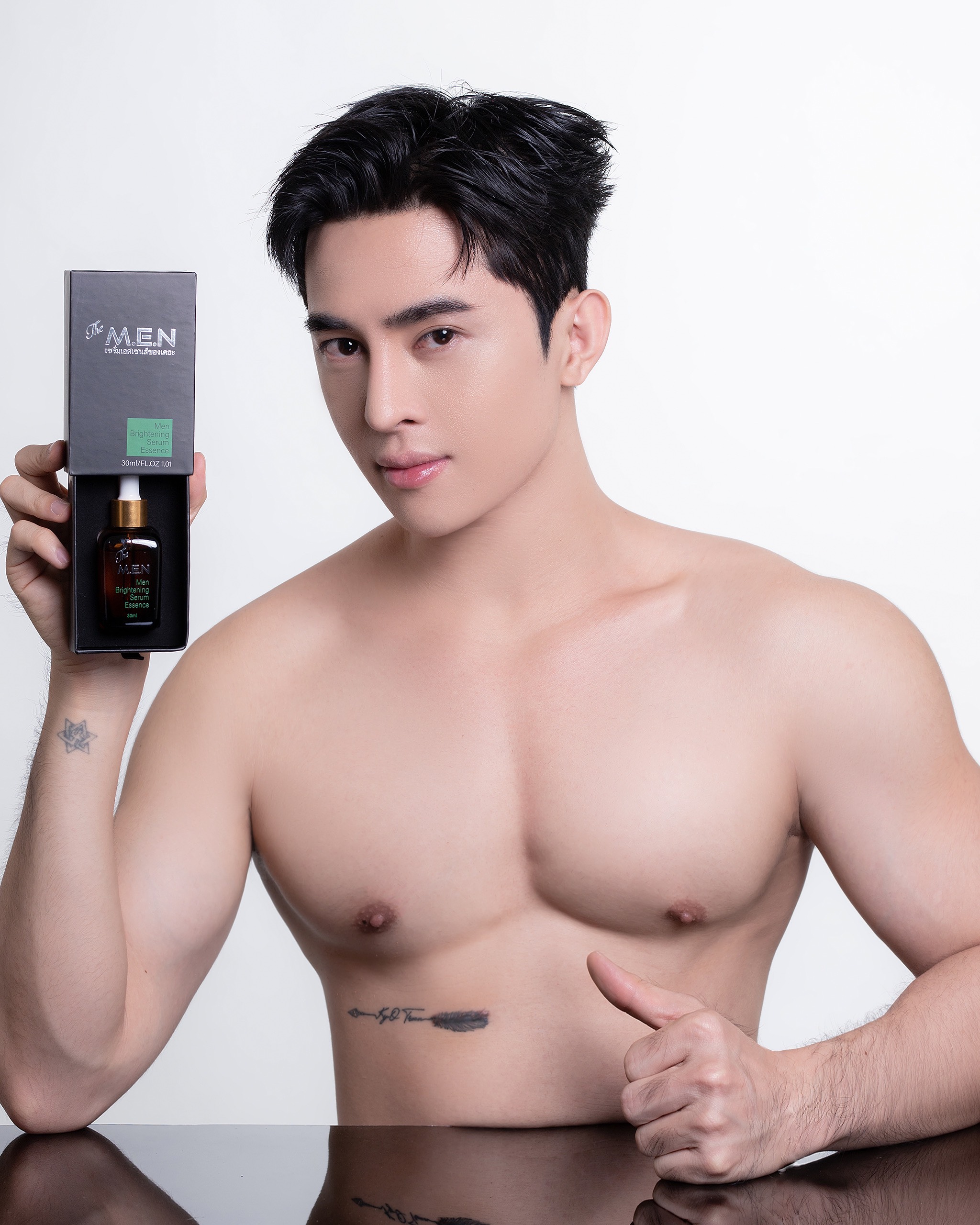 Combo Body Lotion The MEN Thái Lan trắng da toàn thân, mềm mịn da, giảm thâm nám sạm ở vùng nhạy cảm và Serum The MEN Thailand dưỡng trắng da mặt, se khít lỗ chân lông, cấp ẩm cho da, nâng tone