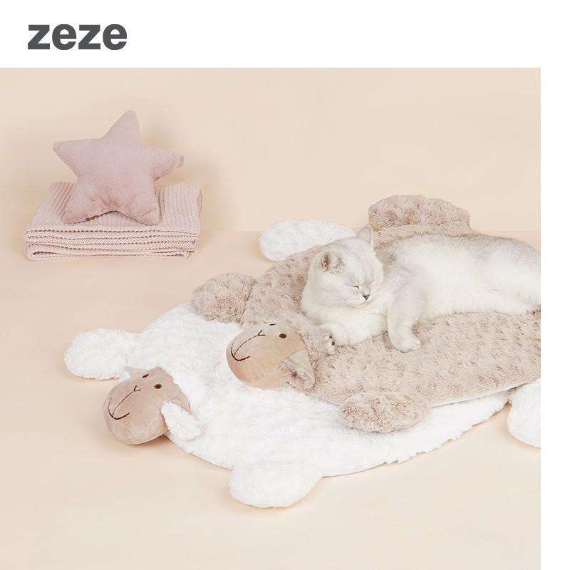 ZEZE Đệm Bông Thảm Nằm Hình Cừu Dễ Thương Cho Thú Cưng