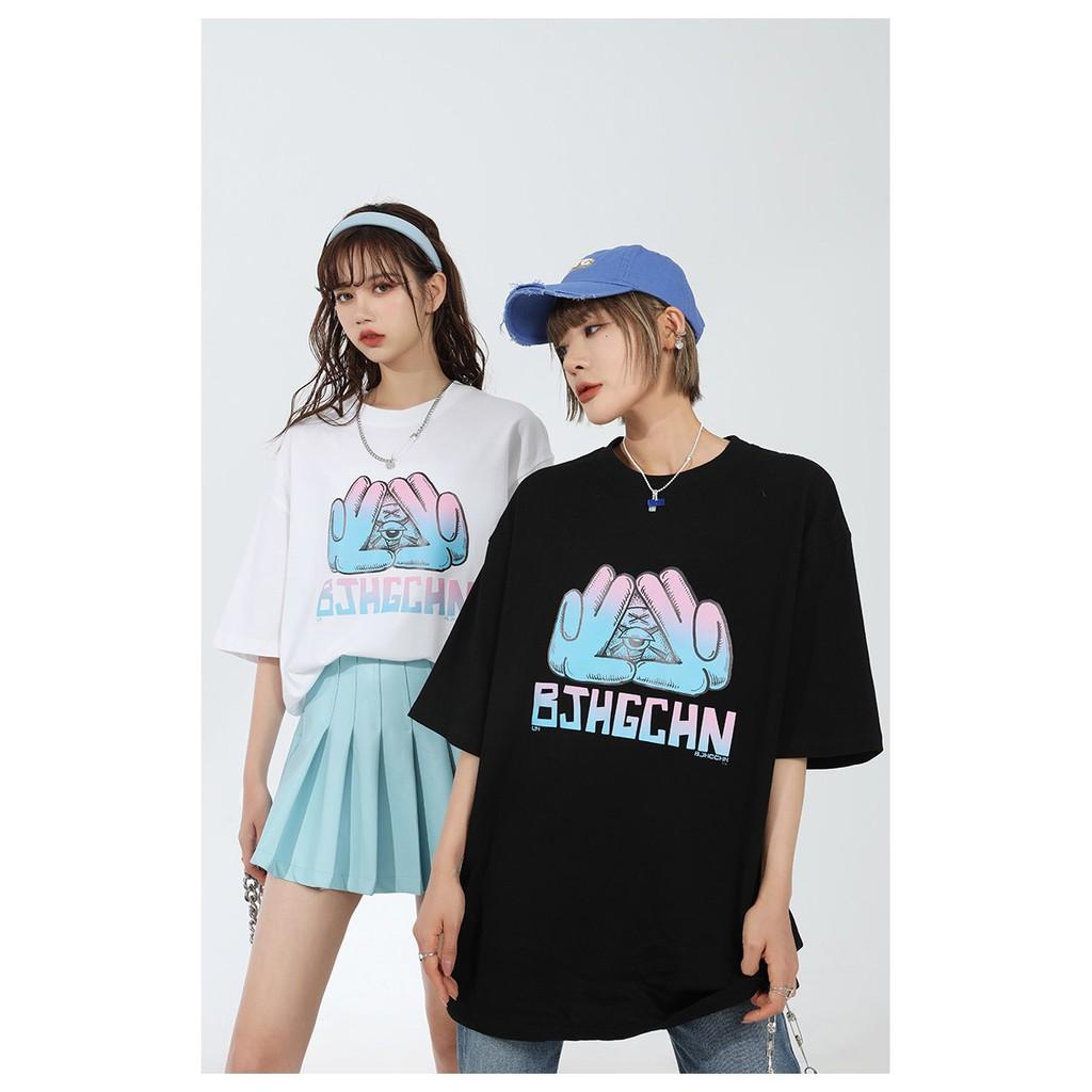 Áo thun tay lỡ.Hình Bàn Tay&Mắt. CoolZ phông Unisex nam nữ Cotton oversize form rộng phong cách đường phố Hiphop CZ095