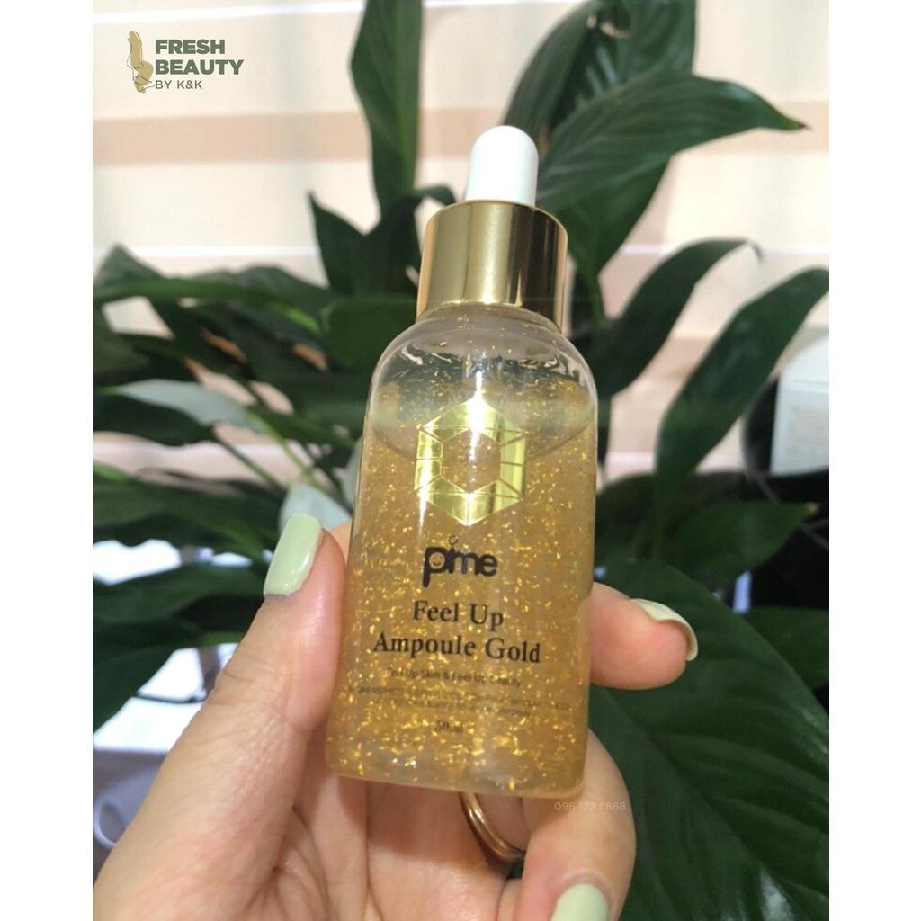 Tế bào gốc nâng cơ trẻ hóa Pime Feel Up Ampoule Gold dạng chai hỗ trợ giảm nám, mờ nhăn 50ml